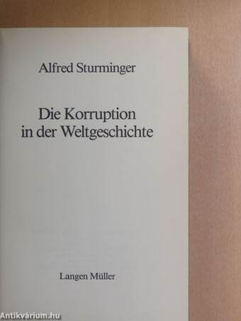 Die Korruption in der Weltgeschichte