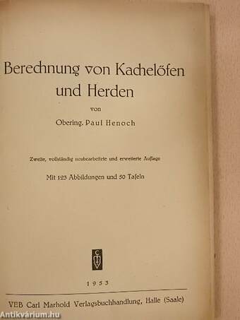 Berechnung von Kachelöfen und Herden