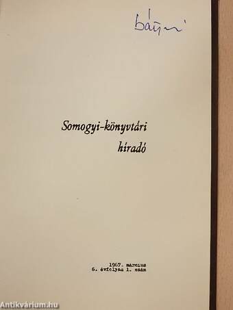 Somogyi-könyvtári híradó 67/1-4.