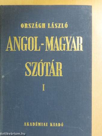 Angol-magyar szótár I-II.