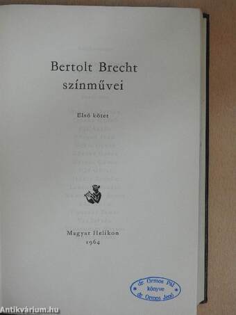 Bertolt Brecht színművei I-II.