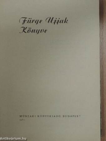 Fürge Ujjak Könyve 1965