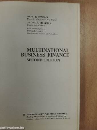 Multinational business finance