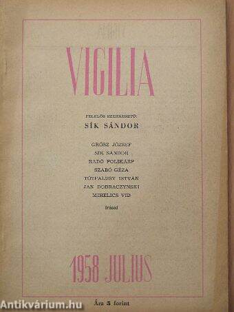 Vigilia 1958. július