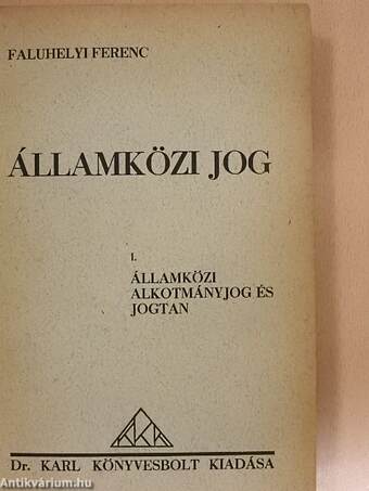 Államközi jog I.