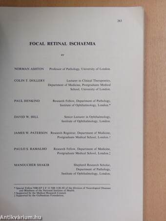 Focal Retinal Ischaemia