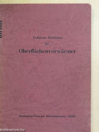 Technische Richtlinien für Oberflächenvorwärmer