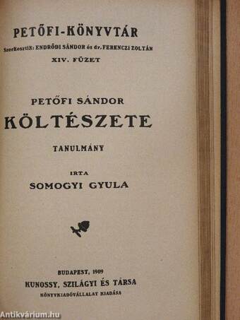 Petőfi/Petőfi Sándor költészete