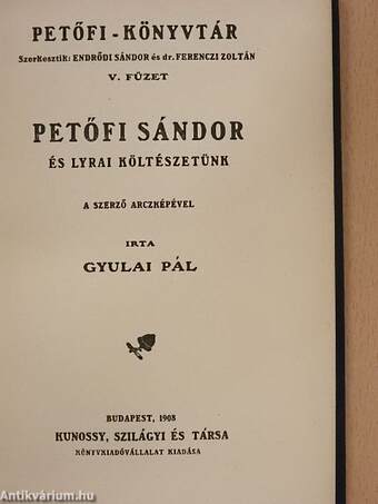 Petőfi Sándor és lyrai költészetünk/Szabadság, szerelem