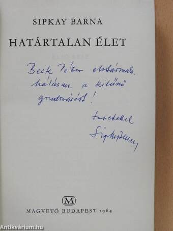 Határtalan élet (dedikált példány)