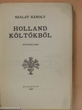 Holland költőkből (dedikált példány)