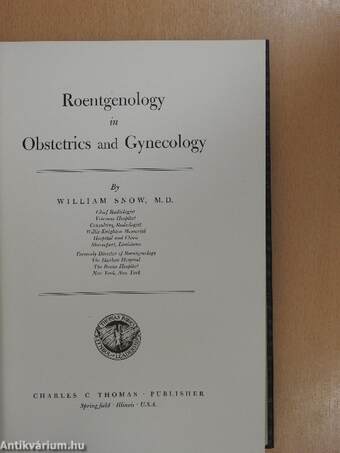 Roentgenology in Obstetrics and Gynecology