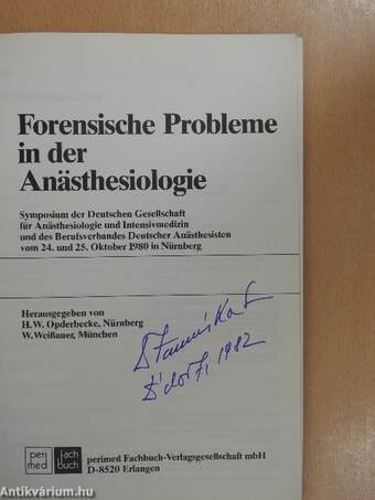 Forensische Probleme in der Anästhesiologie