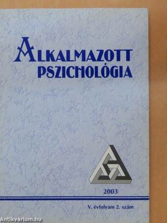Alkalmazott Pszichológia 2003/2.