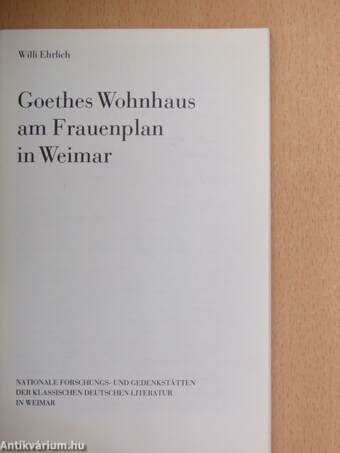 Goethes Wohnhaus am Frauenplan in Weimar