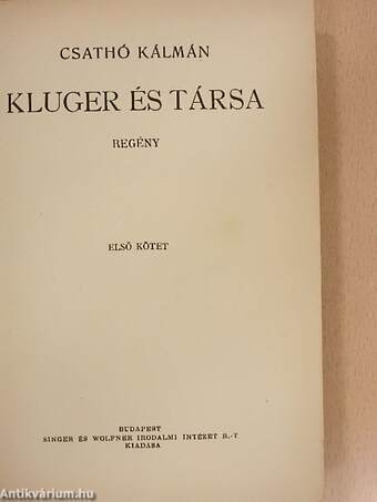 Kluger és társa I-II.