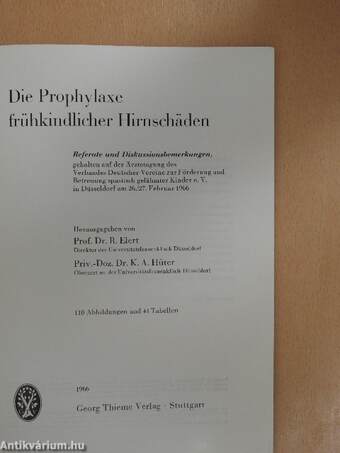 Die Prophylaxe frühkindlicher Hirnschäden