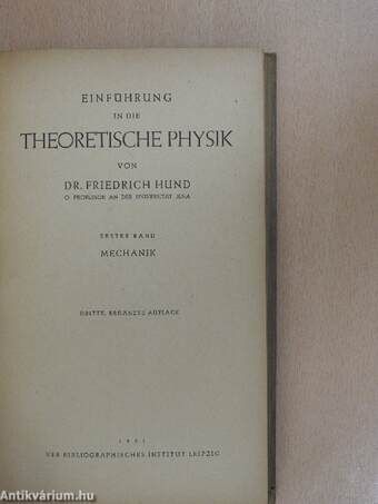 Einführung in die Theoretische Physik I.