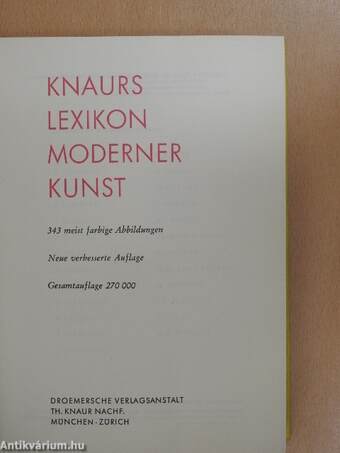 Knaurs Lexikon Moderner Kunst