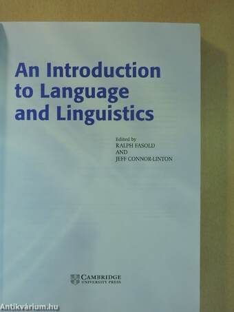 An Introduction to Language and Linguistics