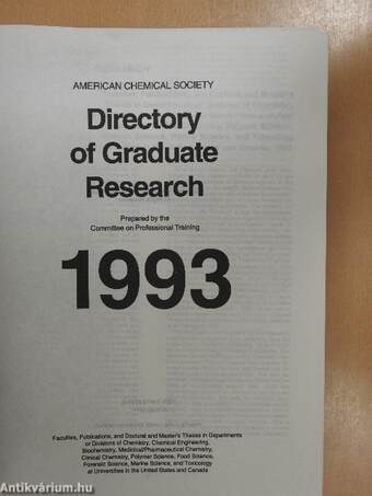 Directory of Graduate Research 1993