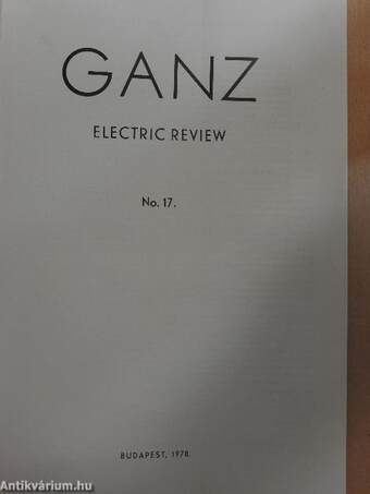 GANZ Electric Review No. 17.