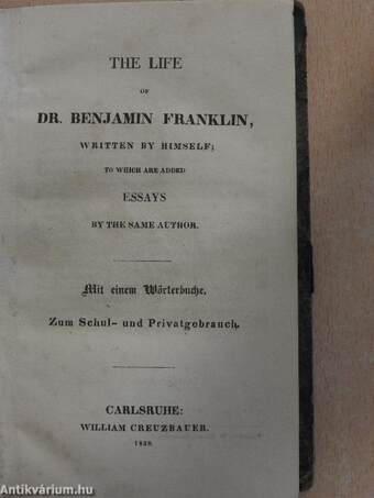 The life of Dr. Benjamin Franklin