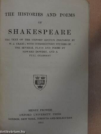 The histories and poems of Shakespeare