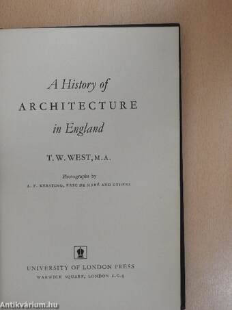 A history of architecture in England