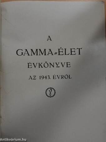 A Gamma-élet évkönyve az 1943. évről