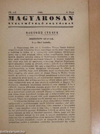 Magyarosan 1940/4.