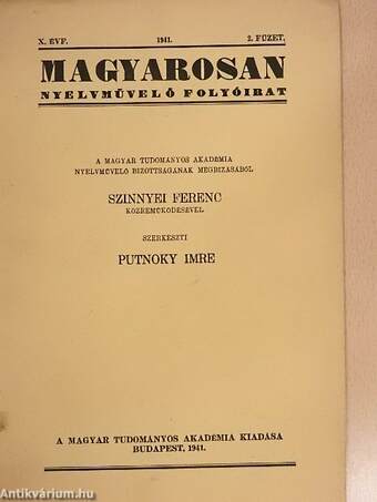 Magyarosan 1941/2.