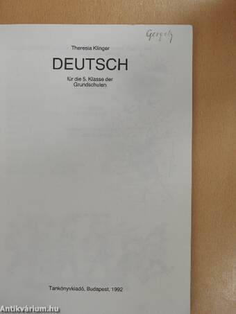 Deutsch für die 5. Klasse der Grundschulen