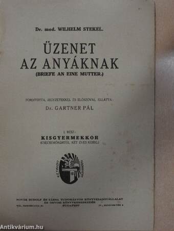 Üzenet az anyáknak I. (töredék)