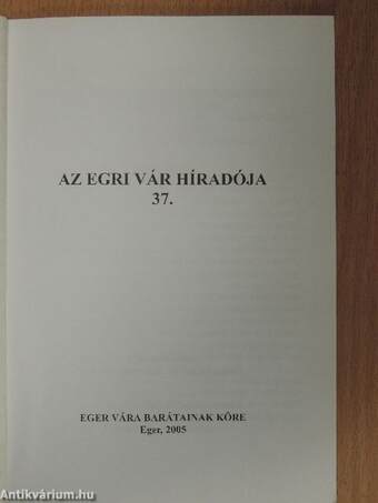 Az egri vár híradója 2005/37.