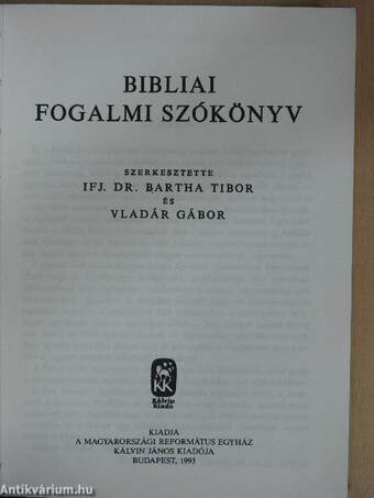 Bibliai fogalmi szókönyv