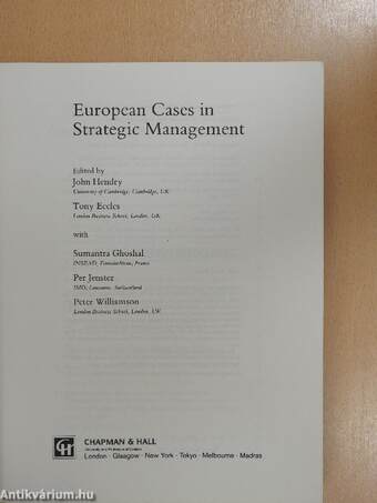 European Cases in Strategic Management