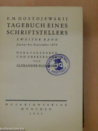 Tagebuch eines Schriftstellers II.