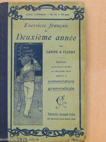 Exercices francais la Deuxiéme Année de Grammaire