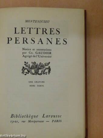 Lettres Persanes