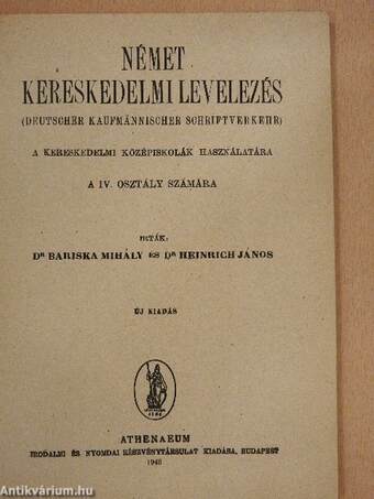 Német kereskedelmi levelezés