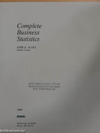 Complete Business Statistics - Floppy-val