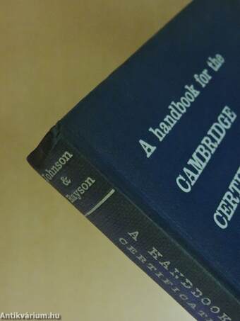 A handbook for the Cambridge certificates in english