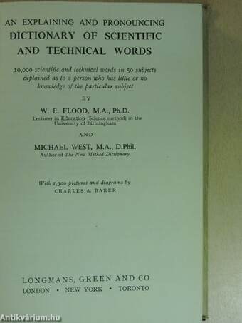 An Explaining and Pronouncing Dictionary of Scientific and Technical Words