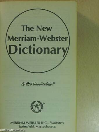 The New Merriam-Webster Pocket Dictionary