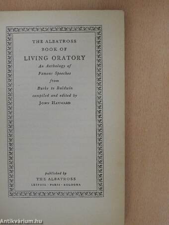 The Albatross Book of Living Oratory