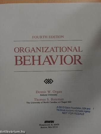 Organizational Behavior