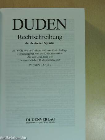 Duden Die deutsche Rechtschreibung