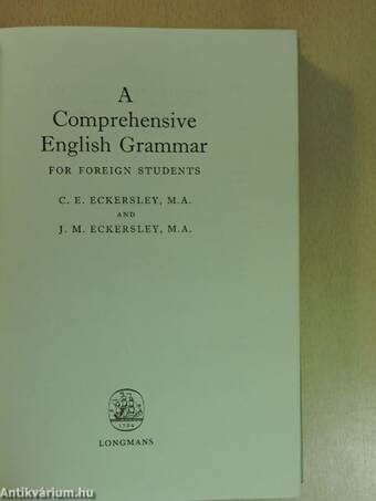 A Comprehensive English Grammar for foreign students