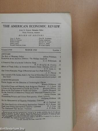 The American Economic Review March 1968